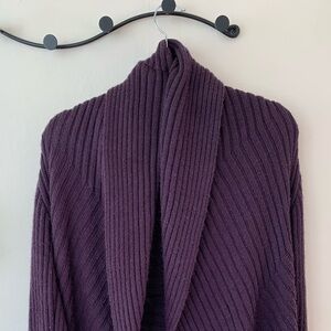 Deep purple circular sweater/coat